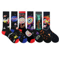 Wholesale Funny Crazy Colorful Socks Universe Space Funky Cool Fashion Cotton Fancy Socks Sox Crew Cute Socks