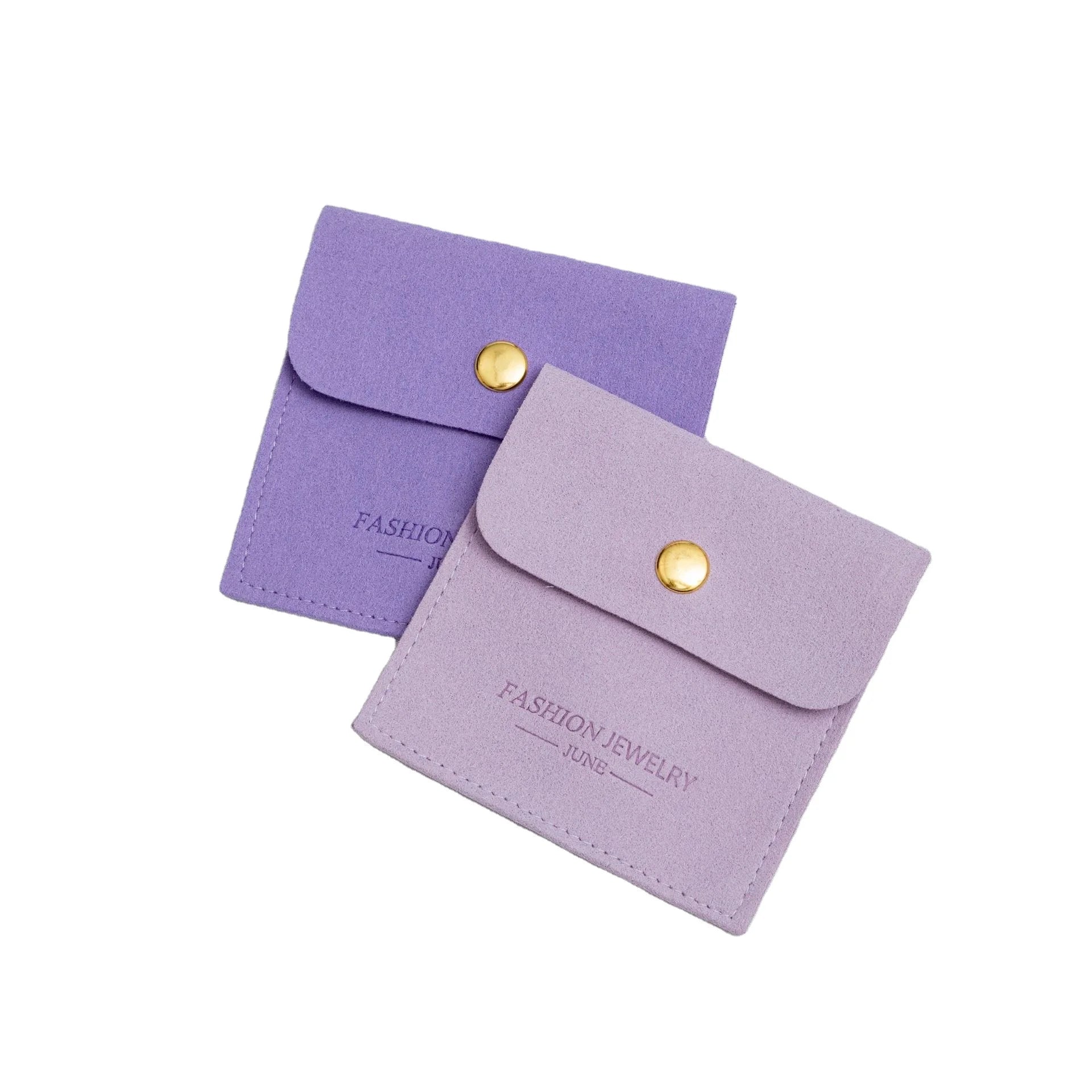 Custom  Logo and Size Packaging Bag Velvet Jewelry Pouch for Necklace Bracelet Storage