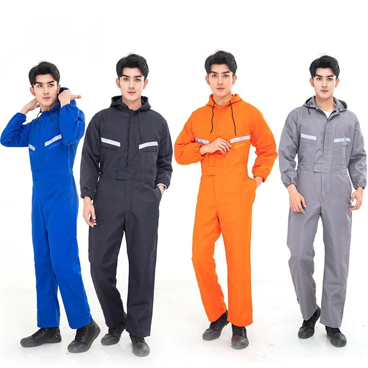 Factory Wholesale Polyester Coverall OEM Custom logo Safety Overall Men's Labor Workwear Uniform Work Coverall