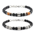 Men's Stylish Personalized Stainless Steel Buckle Hip-Hop Accessory Gemstone Fashionable Charm Bangles