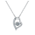 Simple New 18k Gold Plated  925 Sterling Silver Women Jewelry  0.5 Carat Heart Moissanite Clavicle Diamond Necklace