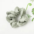 MIO New Style Shiny Satin Elastic Bands Ropes Women Girls Accessories Solid Color Plaid Hair Scrunchies