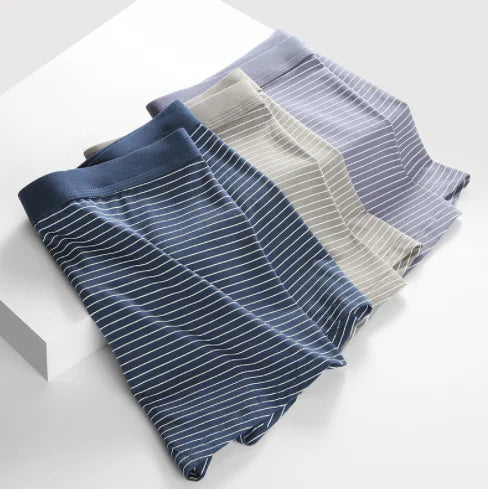 2023 Hot Cotton Japanese Striped Loose Modal Men's Boxers