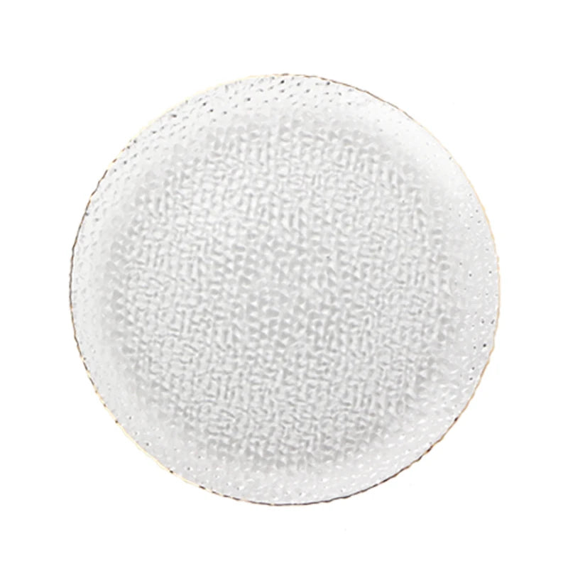Customizable Quantity Eco-Friendly Europe Style Round Glass Dinner Plate Charger for Parties Weddings and Dinners