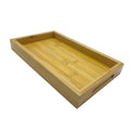 Large Sustainable Bamboo Ceramic Multifunction Serving Tray Rectangle Shape Kitchen Living Room Tea/Coffee Table Tableware