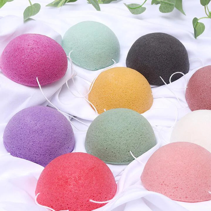 Skin Care Face Deep Pore Cleansing 100% Natural Activated Washable Body Bath Exfoliating Facial Konjac Sponge