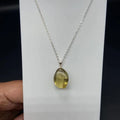 Hand Made Sterling Silver Fashion Healing Stones Crystal Jewelry  Natural Citrine  Charm Pendant