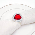 Luxury Heart-Shaped Acrylic Napkin Rings Napkin Holder Romantic Weddings Parties Stocked Metal Accessories Table Accessory