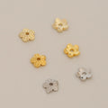 18K Gold Plated Brass Foliage Bead Cap Paired with Pearls Bead Caps Plant Design Bead Caps for Jewelry Making