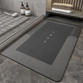 Non-slip Rubber Bath Mat - Quick Drying Super Absorbent Surface with Safe Slip-resistant Bottom Design Bathroom Shower Mat