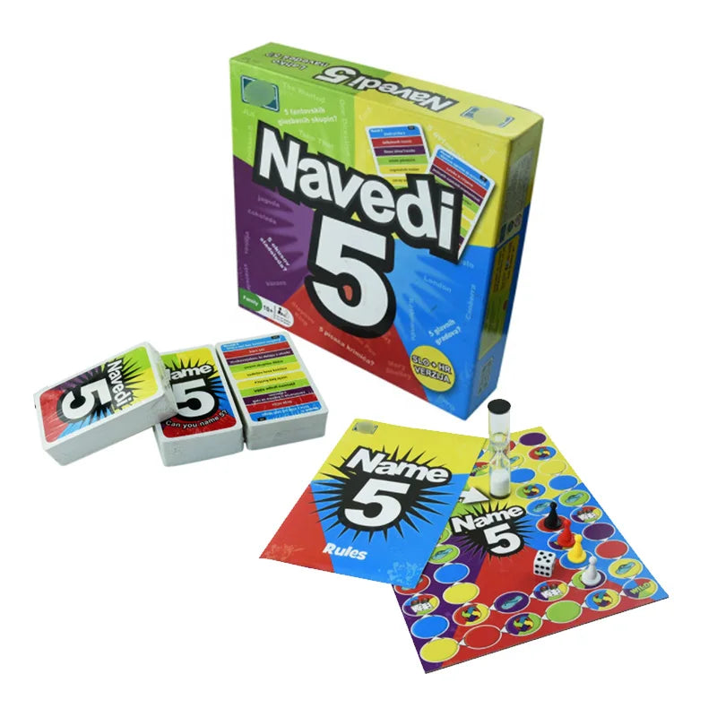 China Supplier Custom Travel Game High-Quty Printed Family Games Set Cardboard Board Game Cards