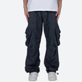 Custom Cargo Sweatpants Trousers for Men Polyester Elastic Waist Drawstring Multi Pocket Wide Leg Baggy Cargo Pants