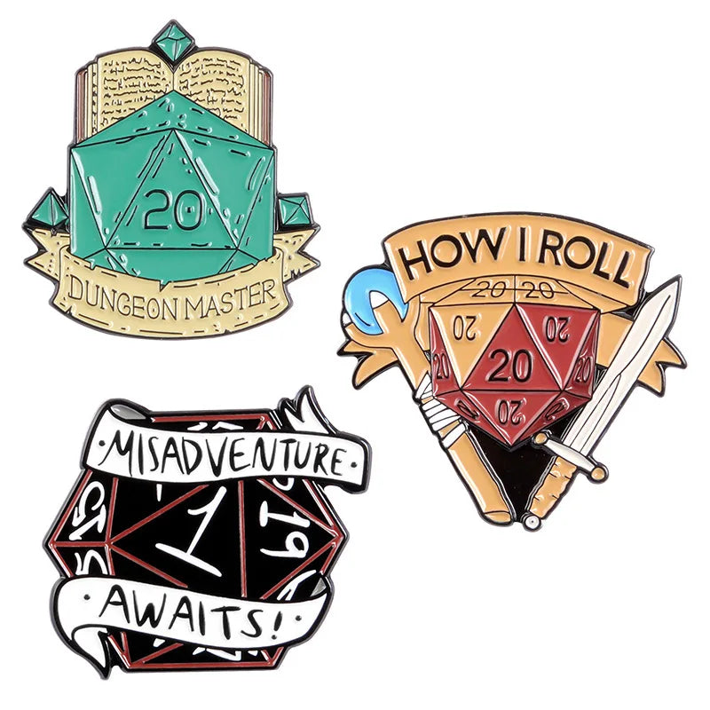 Dungeons and Dragons Fashion Pin Badge Custom Metal Pins Gold Metal Badges Enamel Pins
