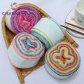 Wholesale Colorful Cake Yarn rainbow Knitting Crochet Yarn Cake Wool Yarn
