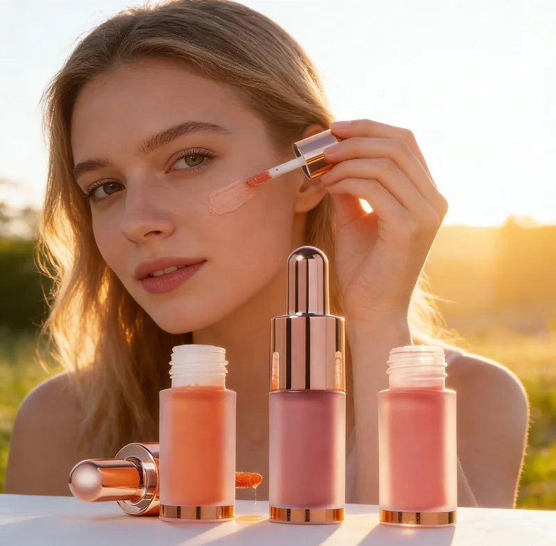 New Arrival Wholesale Vegan Liquid Blush Cosmetics Custom Long Lasting Waterproof Liquid Blush Private Label Blusher Makeup MegaBDM
