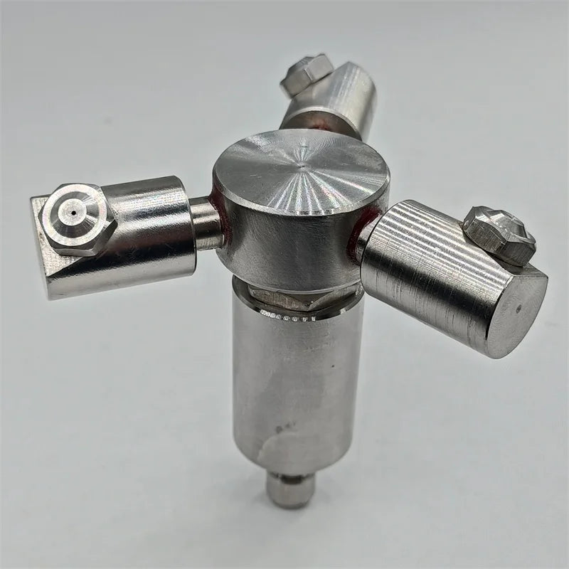 3D  Rotary Cleaning Head  Fixed  360 Threaded Rotary Spray Cleaning Nozzle  Stainless Steel