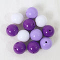 Hot Sale Round Bubblegum Acrylic Beads Mixed Color Opaque Beads for Jewelry Making Handmade Crafts Supplies