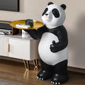 Panda Sculpture Ornaments Living Room Welcome Tray Storage Shop Room Home Decoration Resin Panda Sculpture Tray
