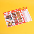 Custom Menus for Takeout & Delivery Waterproof Coating Poster in Cardboard Kraft Paper Coated Paper Art Paper Material