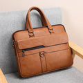 Wholesale Business Bag 14 Inch Large Men Good Leather Briefcase for 14 Inch LaptopPU Leather Satchel Bag