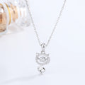 Custom Pendant Necklace S925 Sterling Silver Jewelry Cat Head 5A Zircon Pendant Women's Necklace Jewelry Wholesale