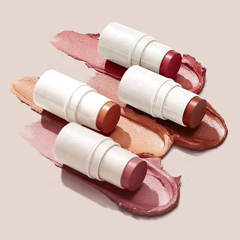 Logo Design Waterproof Long Lasting Organic Blush Tubes Makeup Blush Palette Vegan Powder Private Label Cream Blusher Stick