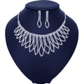 Bridal Wedding Dinner Party Accessories Rhinestone Earrings Necklace Creative Full Diamond Jewelry Set for Women