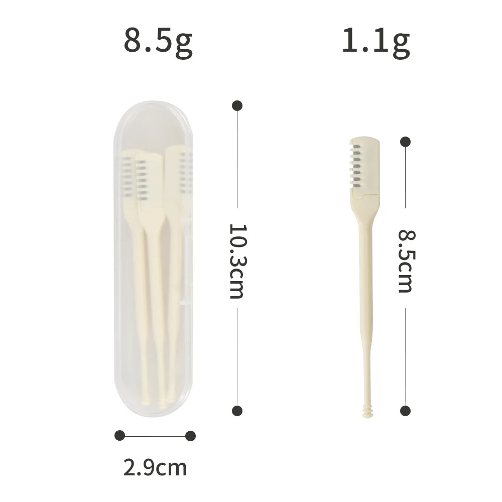 Double Side Comb Facial Hair Removal Portable 360 Degree Rotation Shaving 2 In1 Nose Hair Knife for Nose Hair Trimmer