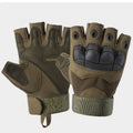 QXMOVING Men's Half-Finger Tactical Gloves for Outdoor Sports Hard Knuckle Protection for Hunting Special Bag Accessories