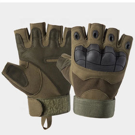 QXMOVING Men's Half-Finger Tactical Gloves for Outdoor Sports Hard Knuckle Protection for Hunting Special Bag Accessories