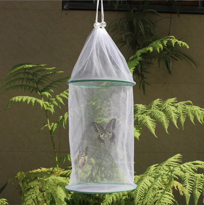 Producer Direct Sales Custom Portable butterfly Mesh Cage Twigs Branch Insect Breeding Transparent Mesh Cage Portable Mesh Cage