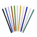 Wholesale Premium Crystal Drinking Straw Reusable Bent Glass Smoothie Straw