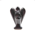 Huiying Natural Crystal 2 Inch Black Obsidian Hand Animal Carvings Cute Angel Crafts
