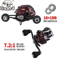 Lizard Light Baitcasting Fishing Reel 18 +1BBs Magnetic Brake System 10KG Drag Freshwater High Speed Coil Pesca