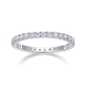 Sevena Hot Selling Simple Designed 925 Sterling Silver Gold Rose Gold White Gold VVS Moissanite Eternity Stacked Rings for Girls
