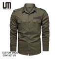 OEM ODM Autumn Winter Fashion Men Plus Size 5XL 6XL Shirts Long Sleeves Casual Blouse