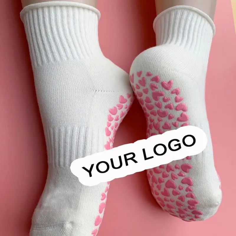 Wholesale Non Slip Pilates Socks With Grips Women Cotton Yoga Sock for Yoga Ballet Barefoot Workout