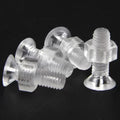 Plastic Acrylic Nylon Flat Head Screws & Hex Nuts M2-M10 Metric Transparent Clear Fine Thread ISO Certified