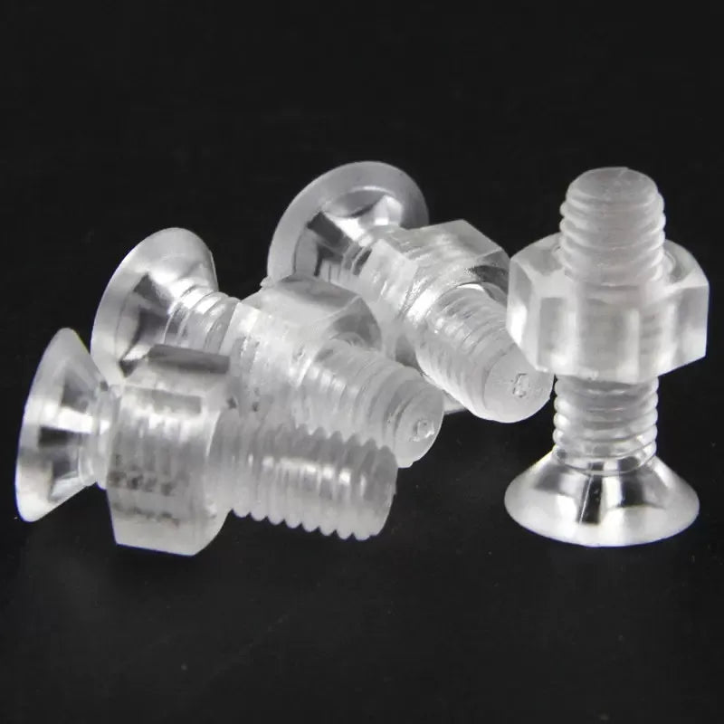 Plastic Acrylic Nylon Flat Head Screws & Hex Nuts M2-M10 Metric Transparent Clear Fine Thread ISO Certified