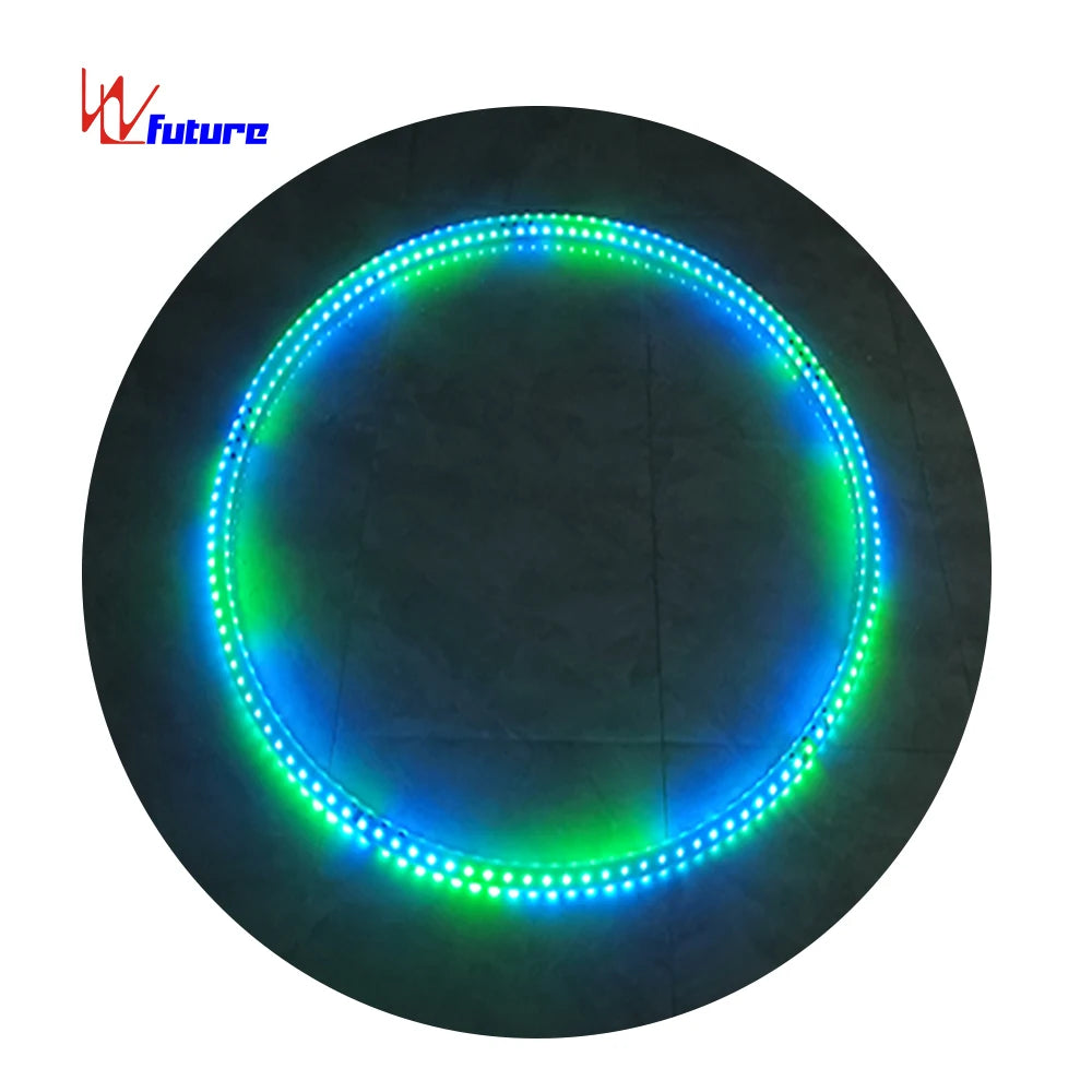 Double Big Ring Professional LED Cyr Wheel for Circus Show Magicians & Performers LED Ring Fluorescent Big Ring MegaBDM