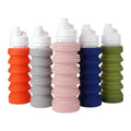 Collapsible Eco Friendly Silicone Water Bottle Foldable 350 550 750ml Drinking  for Sports Outdoor Bottle
