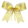 Handmade Customizable Golden Glitter Ribbon Bow With Elastic for Gift Packaging - Perfect for Christmas Gifts