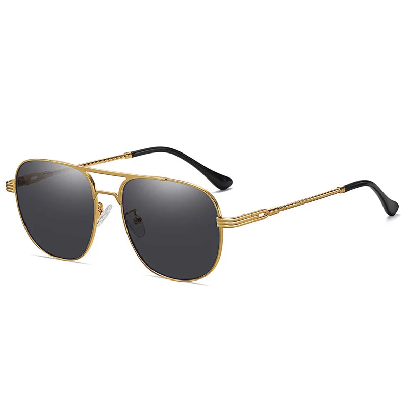 GWTNN Oculos De Sol Feminino New Pilot Men Square Men's Alloy Frame UV400 Driving Gradient Sunglasses
