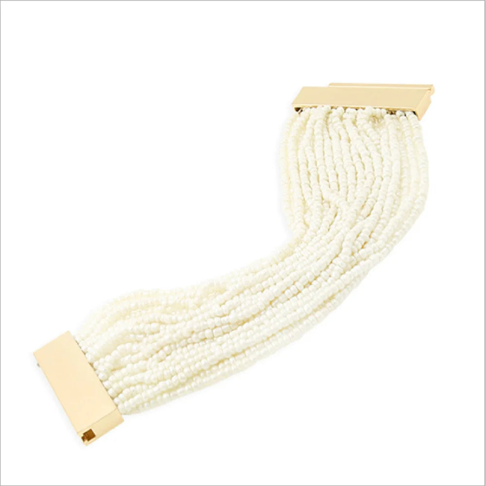 Wholesale Fashion Bohemian Rice Beads Multi-layer Bracelet Charm Vintage Bead Bracelets Jewelry for Woman China Supplier