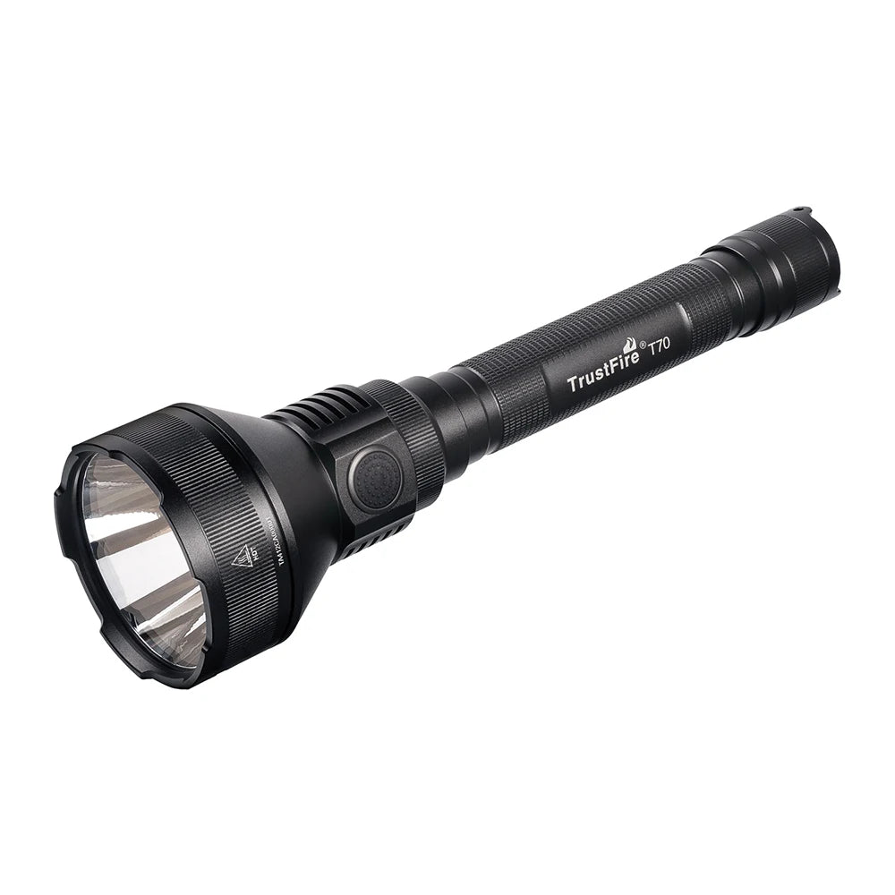 High Quality LED Tactical Flashlight TrustFire T70 1000 Meter Long Range Torch Light 2300LM Type C USB Hunting Flashlight