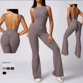 Activewear Womens Loose Leg One Piece Running Training Jumpsuits Workout Sports Fitness Bodysuit Jumpsuits