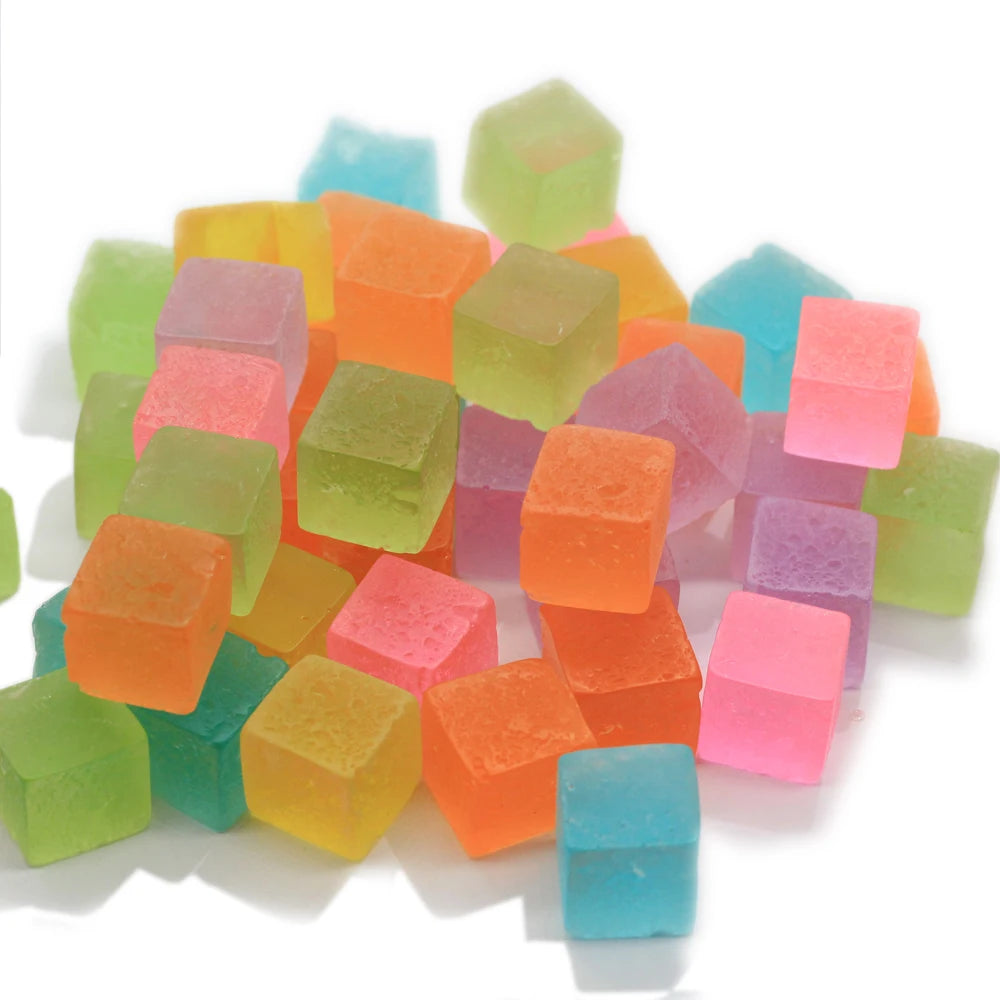 12mm Jelly Color Cube Resin Candy Sweet Sugar Charms Slime Fillers