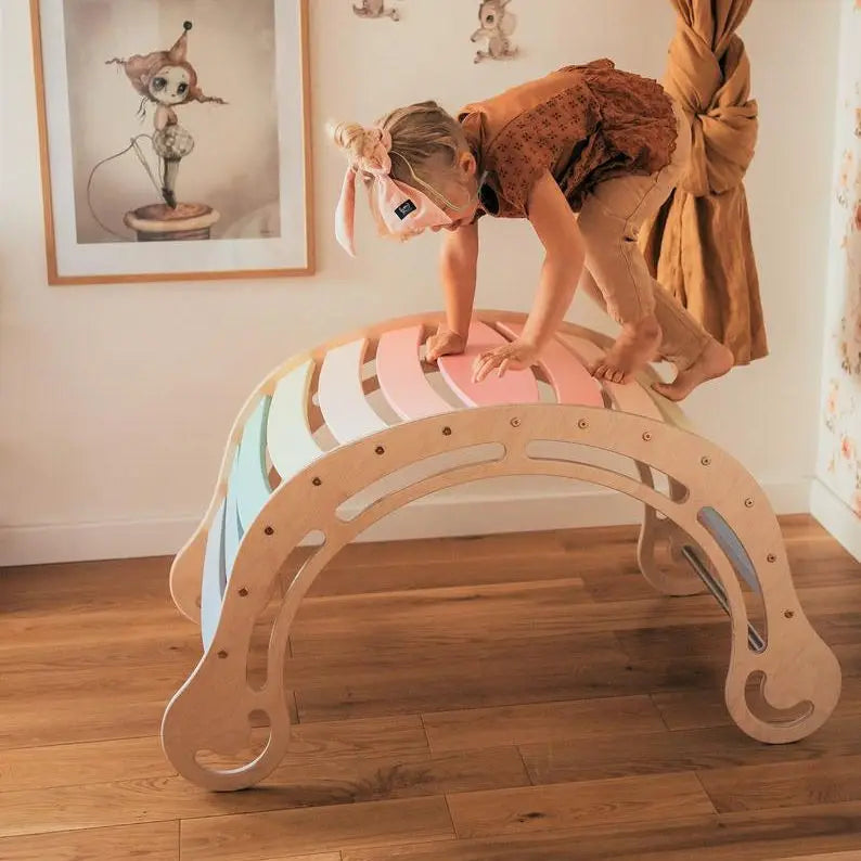 Waldorf Rocker Children Gym Equipment Wooden Balance Rocking Chair for Factory Gifts Wooden Waldorf Balance Board