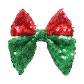 Ziming 3 Inches Christmas Bows for DIY Hairbands Kids Bows Shinny Sequin Bows for Hairgrips Party Costume Cosplay Accessories