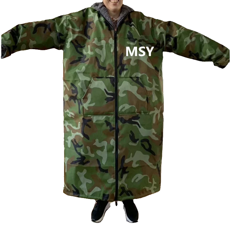 Waterproof Swim Parka Robe Men Adult Custom Swim Parka Coat  Waterproof Changing Robe
